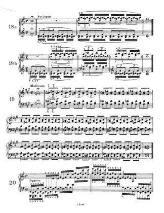 Thumbnail of first page of 51 Etudes for Piano (18a - 24b) piano sheet music PDF by Johannes Brahms.