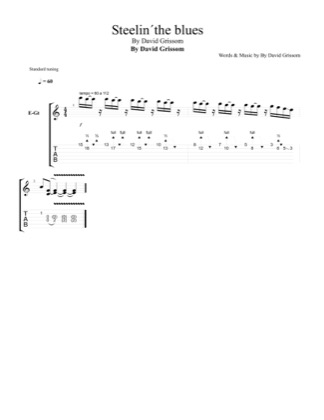Thumbnail of first page of Steelin´ the Blues (excerpt) piano sheet music PDF by Anonymous.