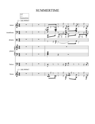Thumbnail of first page of Summertime piano sheet music PDF by Anonymous.