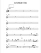 Thumbnail of First Page of Summertime (Piano Solo) sheet music by Anonymous