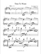 Thumbnail of First Page of Time To Waste sheet music by The Alkaline Trio