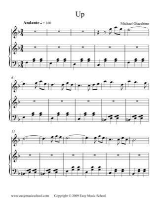 Thumbnail of first page of Married Life (2) piano sheet music PDF by Up.