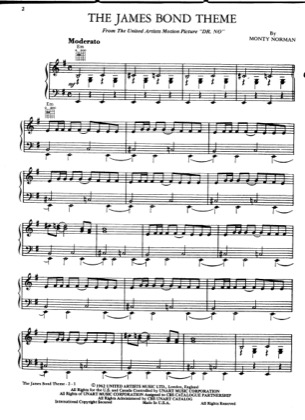 Thumbnail of first page of The James Bond Theme piano sheet music PDF by James Bond.