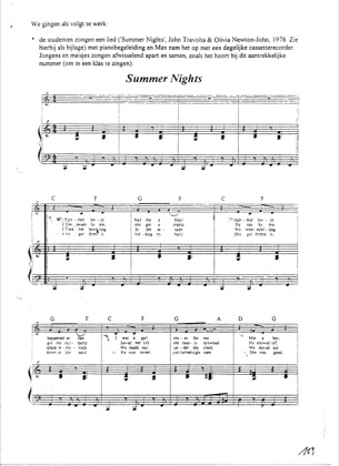 Thumbnail of first page of Summer Nights (2) piano sheet music PDF by Grease.
