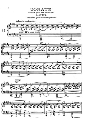 Thumbnail of first page of Moonlight Sonata (2) piano sheet music PDF by Beethoven.