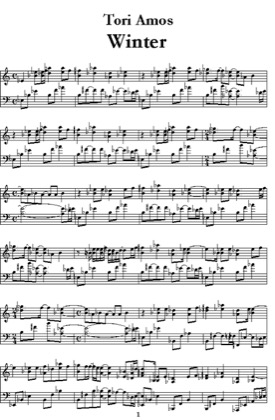 Thumbnail of first page of Winter piano sheet music PDF by Tori Amos.