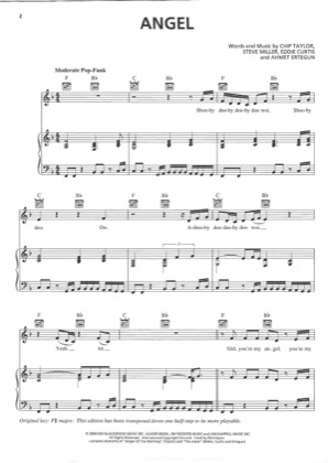 Thumbnail of first page of Angel piano sheet music PDF by Shaggy.