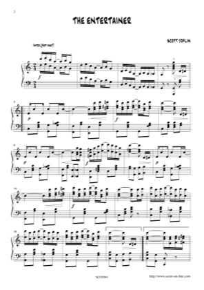 Thumbnail of first page of The Entertainer (4) piano sheet music PDF by Scott Joplin.
