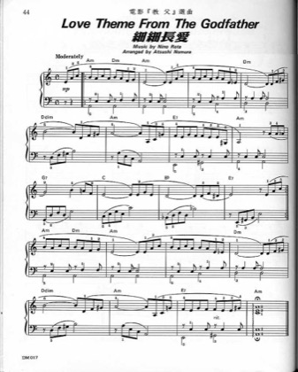 Thumbnail of first page of The GodFather Theme piano sheet music PDF by The GodFather.