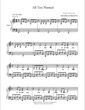 Thumbnail of First Page of All You Wanted sheet music by Michelle Branch