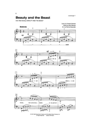 Thumbnail of first page of Something There piano sheet music PDF by Beauty and the Beast.