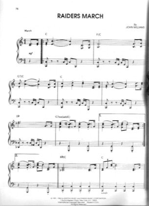 Thumbnail of first page of Raiders March (2) piano sheet music PDF by Raiders of the Lost Ark.