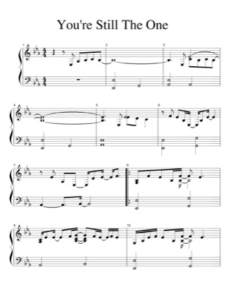 Thumbnail of first page of You're Still The One (2) piano sheet music PDF by Shania Twain.