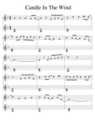 Thumbnail of first page of Candle In The Wind (4) piano sheet music PDF by Elton John.