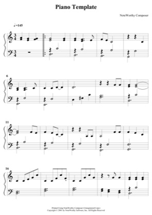 Thumbnail of first page of Piano Man (Template) piano sheet music PDF by Billy Joel.