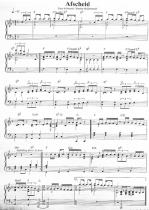 Thumbnail of first page of Afscheid piano sheet music PDF by Volumia.