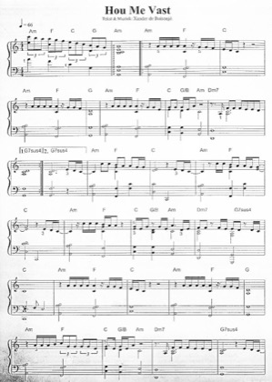 Thumbnail of first page of Hou me vast piano sheet music PDF by Volumia.