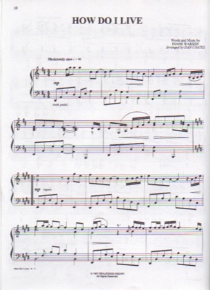 Thumbnail of first page of How Do I Live piano sheet music PDF by LeAnn Rimes.