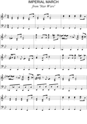 The From 'Star Wars' Sheet Music (Piano Solo) In A Minor (transposable) Download Print SKU: MN0016254 | islamiyyat.com