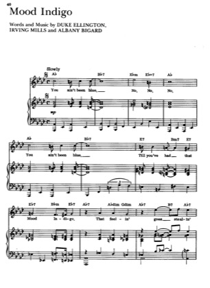 Thumbnail of first page of Mood Indigo piano sheet music PDF by Duke Ellington.