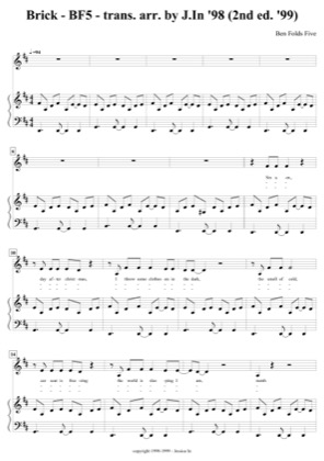 Thumbnail of first page of Brick piano sheet music PDF by BF5.