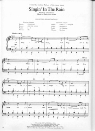 Thumbnail of first page of Singin' In The Rain piano sheet music PDF by Singin' In The Rain.