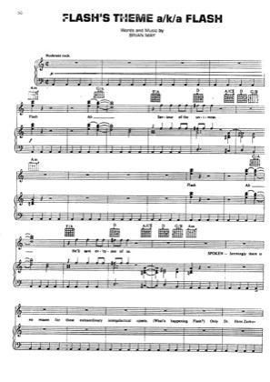 Thumbnail of first page of Flash piano sheet music PDF by Queen.