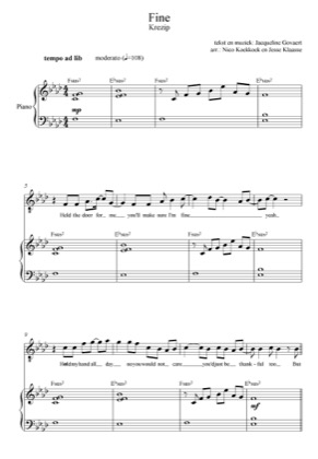 Thumbnail of first page of Fine piano sheet music PDF by Krezip.