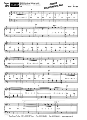 Thumbnail of first page of Ciribiribin piano sheet music PDF by Helmut Lotti.