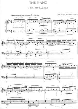 Thumbnail of first page of Big My Secret piano sheet music PDF by The Piano.