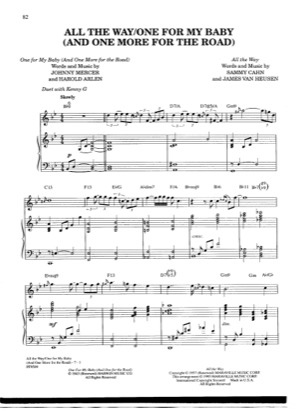 Thumbnail of first page of All the Way/One For My Baby piano sheet music PDF by Frank Sinatra.