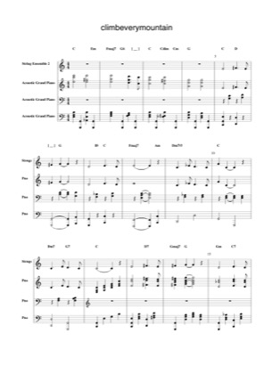 Thumbnail of first page of Climb Every Mountain piano sheet music PDF by The Sound of Music.