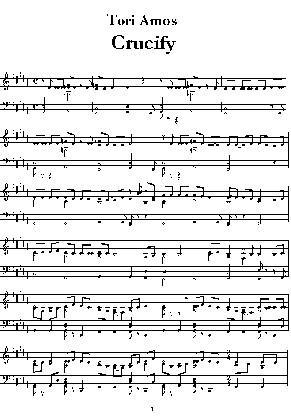 Thumbnail of first page of Crucify piano sheet music PDF by Anouk.