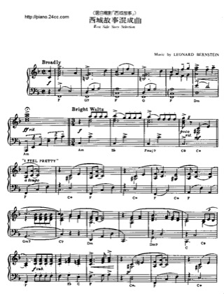 Thumbnail of first page of West Side Story piano sheet music PDF by West Side Story.