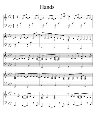 Thumbnail of first page of Hands piano sheet music PDF by Jewel.
