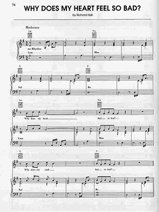 Thumbnail of first page of Why does my heart feel so bad piano sheet music PDF by Moby.