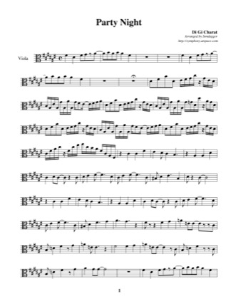 Thumbnail of first page of Party Night piano sheet music PDF by Di Gi Charat.