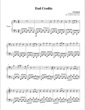 Thumbnail of First Page of End Credits sheet music by Evil Dead