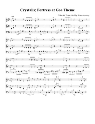 Thumbnail of first page of Fortress at Goa Theme piano sheet music PDF by Crystalis.