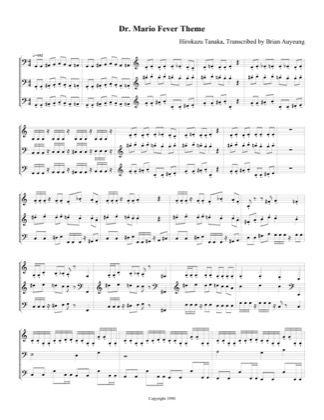 Thumbnail of first page of Fever Theme piano sheet music PDF by Dr. Mario.