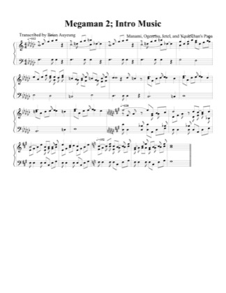 Thumbnail of first page of Introduction (2) piano sheet music PDF by Megaman 2.