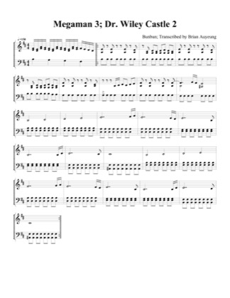 Thumbnail of first page of Dr. Wiley Castle 2 piano sheet music PDF by Megaman 3.