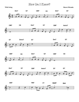 Thumbnail of first page of How Do I Know piano sheet music PDF by Shawn Miranda.