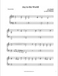 Thumbnail of First Page of Joy To The World in C sheet music by Christmas Carol