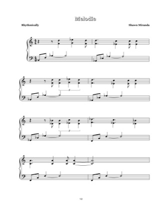 Thumbnail of first page of Melodie piano sheet music PDF by Shawn Miranda.