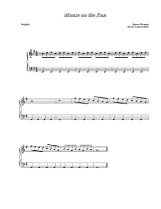 Thumbnail of first page of Mouse on the Run - Warmup Exercises piano sheet music PDF by Shawn Miranda.