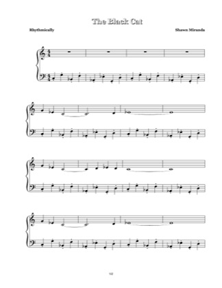 Thumbnail of first page of The Black Cat piano sheet music PDF by Shawn Miranda.