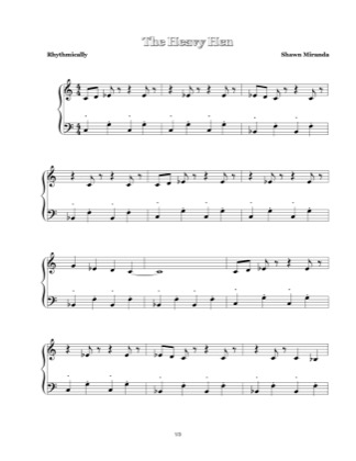 Thumbnail of first page of The Heavy Hen piano sheet music PDF by Shawn Miranda.