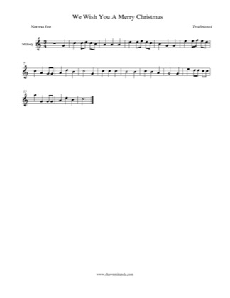 Thumbnail of first page of We Wish You A Merry Christmas (2) piano sheet music PDF by Christmas Carol.