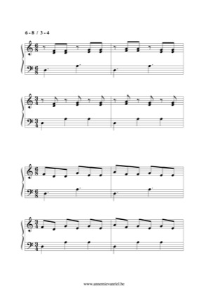Thumbnail of first page of 6/8 - 3/4 piano sheet music PDF by Anonymous.